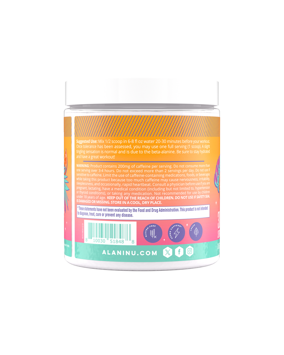 Orange Kiss Pre-Workout Powder, 30 Servings