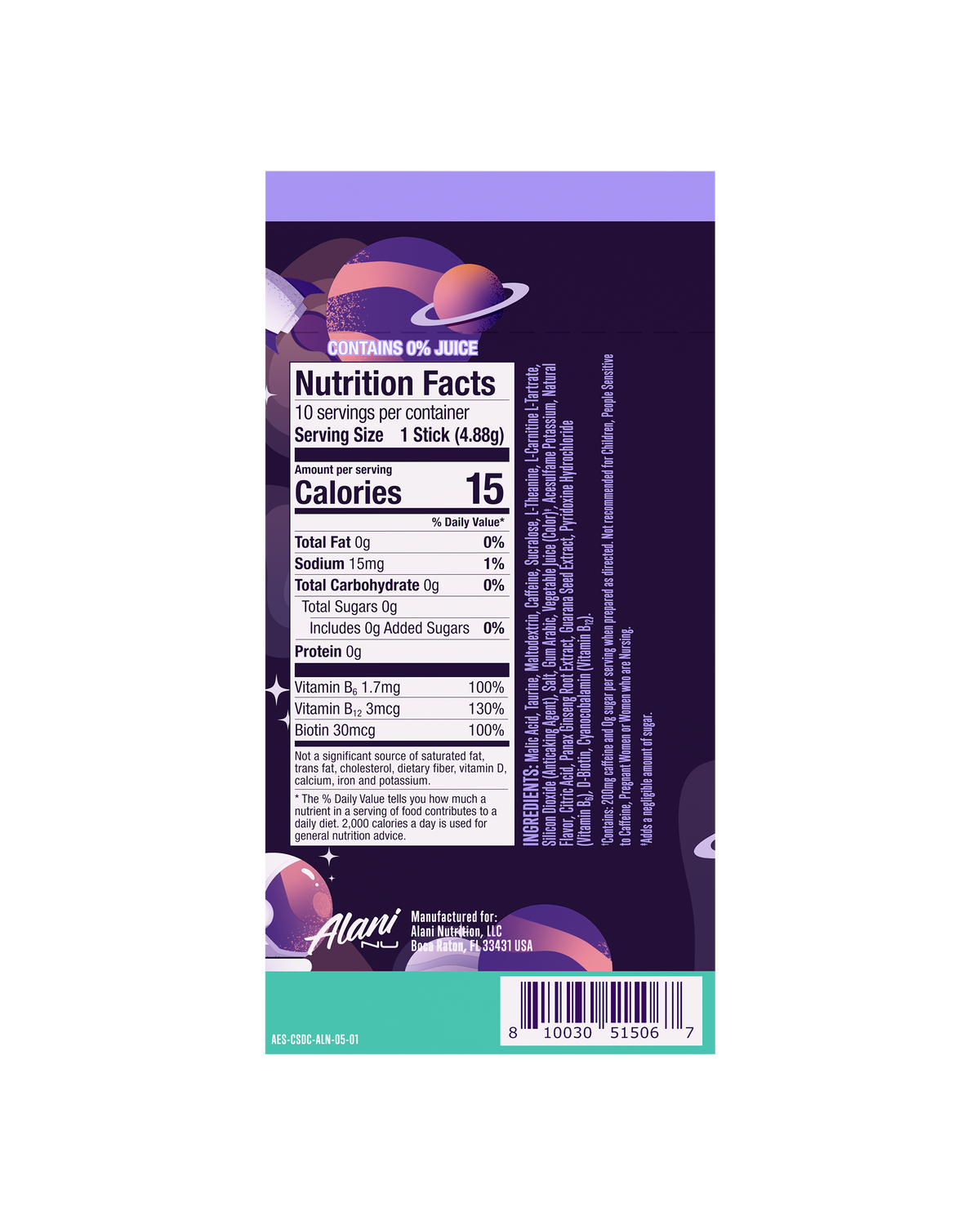 Cosmic Stardust Energy Sticks, 10-Pack