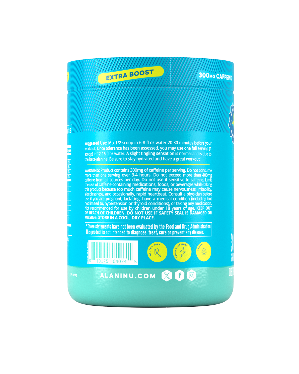Blue Slush Pre-Workout+ Mix, 30 Servings
