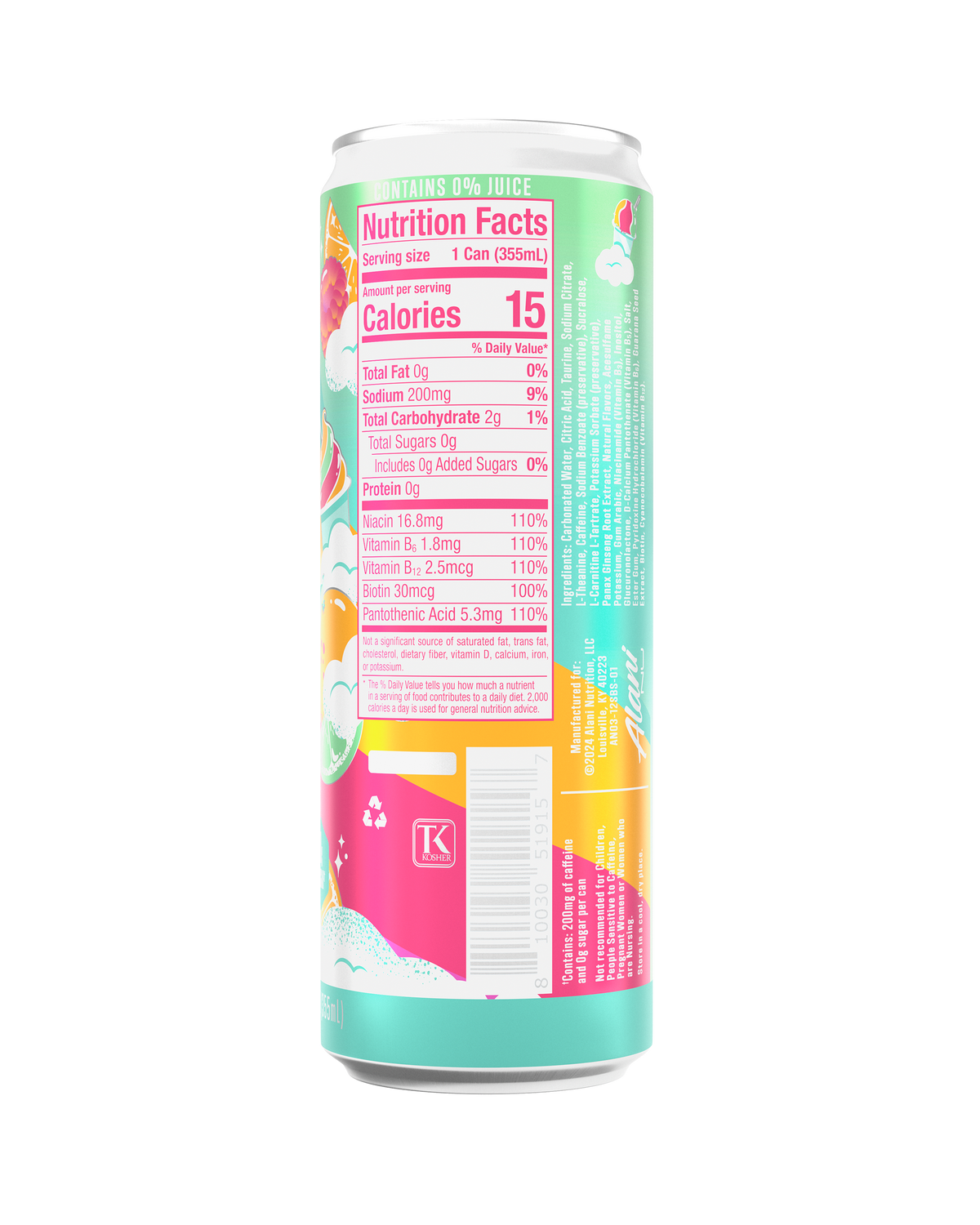 Sherbet Swirl Sugar-Free Energy Drink, 12-Pack