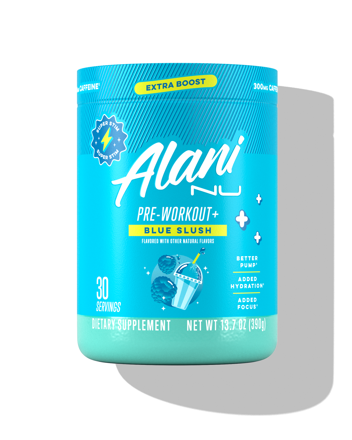 Blue Slush Pre-Workout+ Mix, 30 Servings