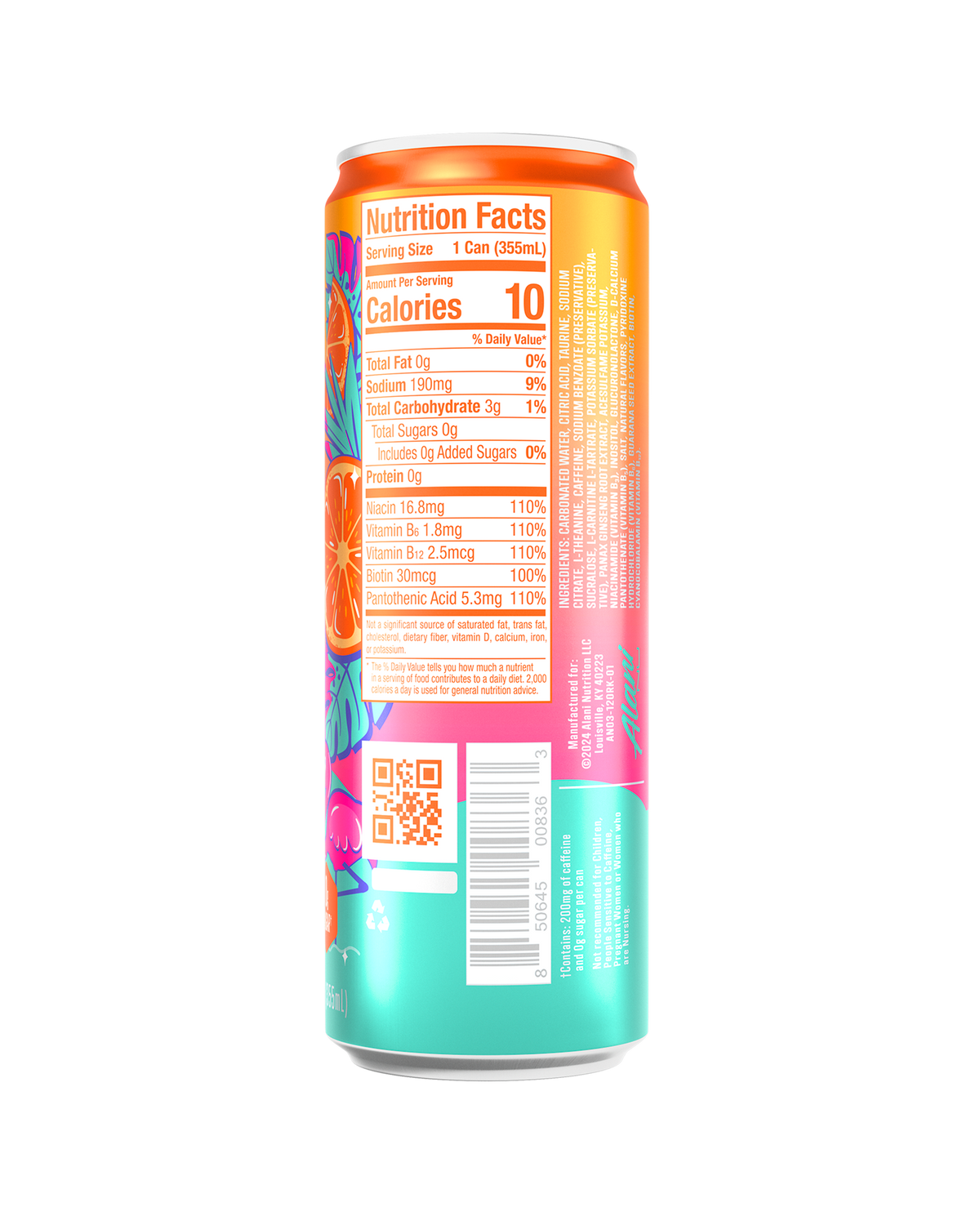 Orange Kiss Citrus Energy Drink, 12-Pack