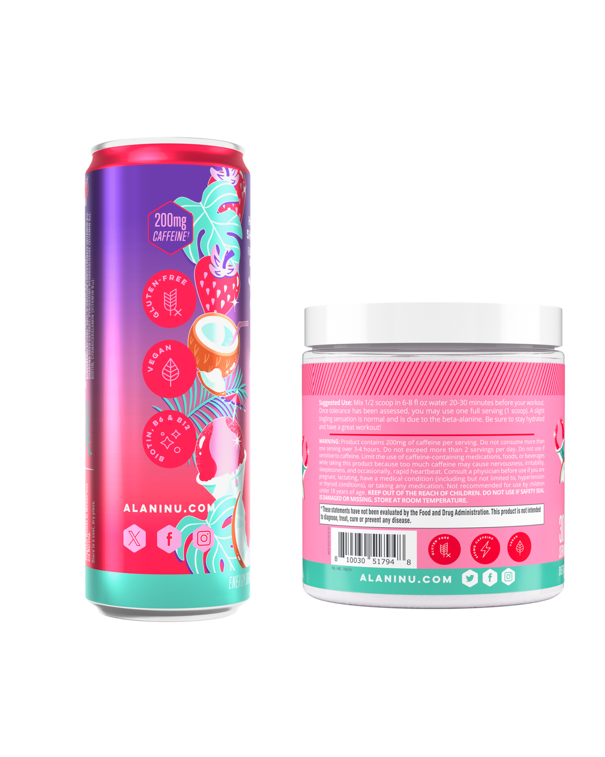 Hawaiian Shaved Ice Energy Drink & Pre-Workout Set