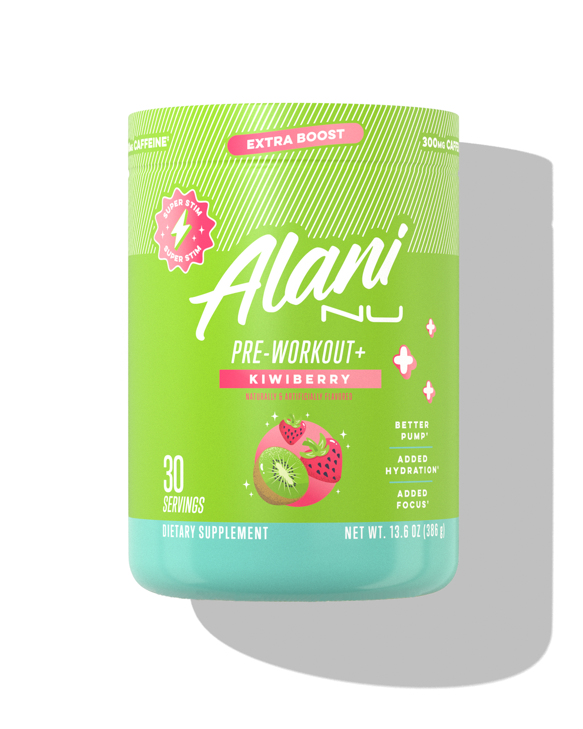 Kiwiberry Pre-Workout+ Powder, 30 Servings