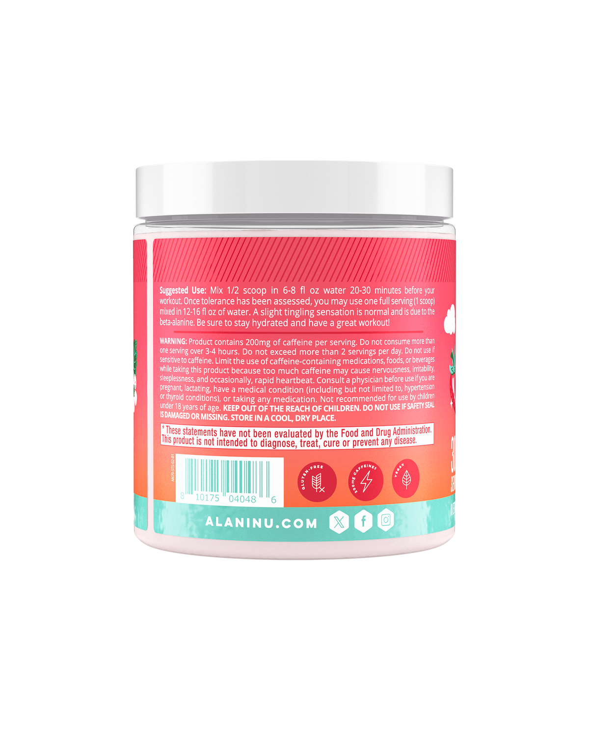 Strawberry Sunrise Pre-Workout Mix, 30 Servings