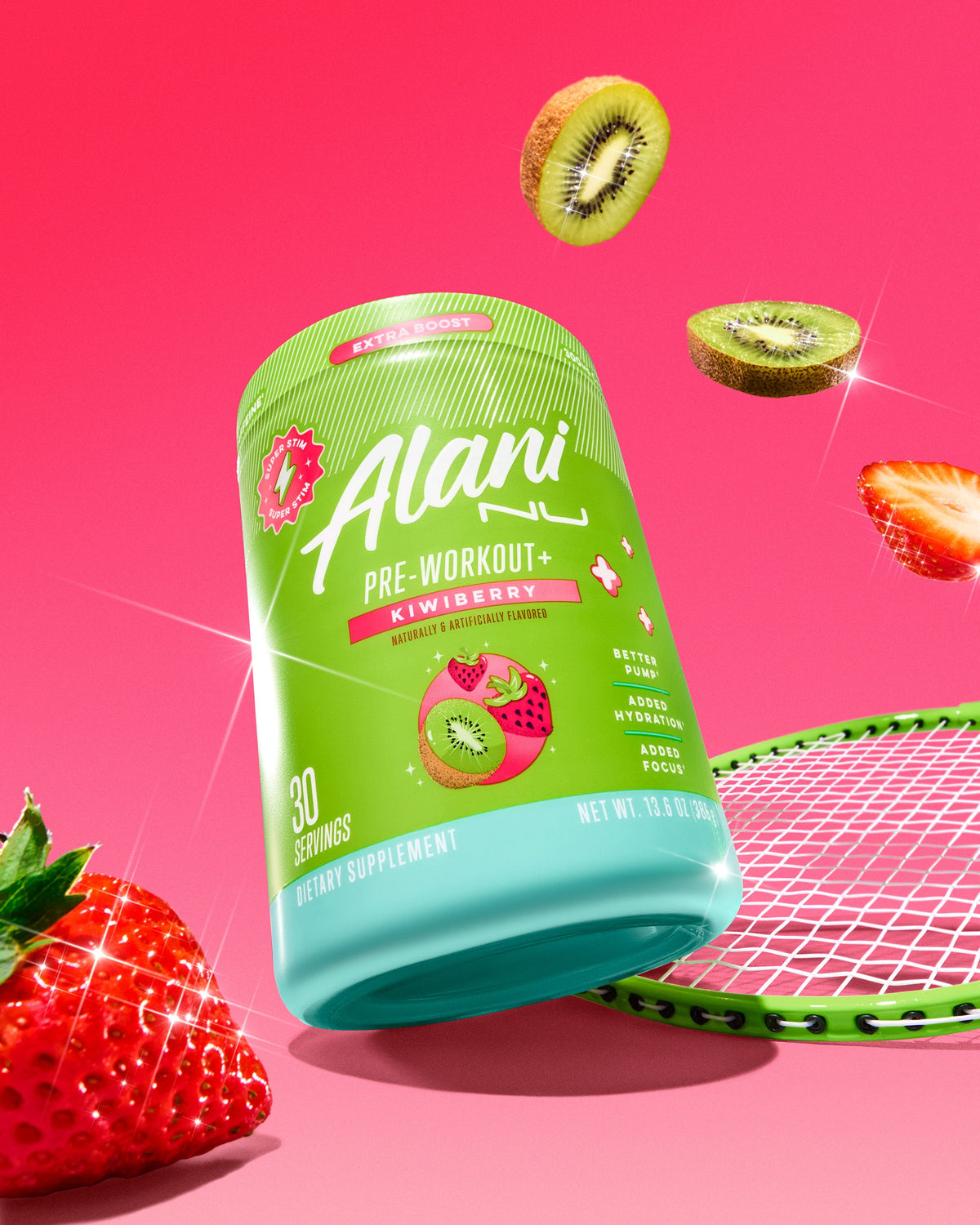 Kiwiberry Pre-Workout+ Powder, 30 Servings