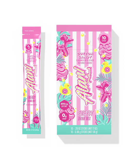 Cotton Candy Energy Drink Mix Sticks, 10-Pack