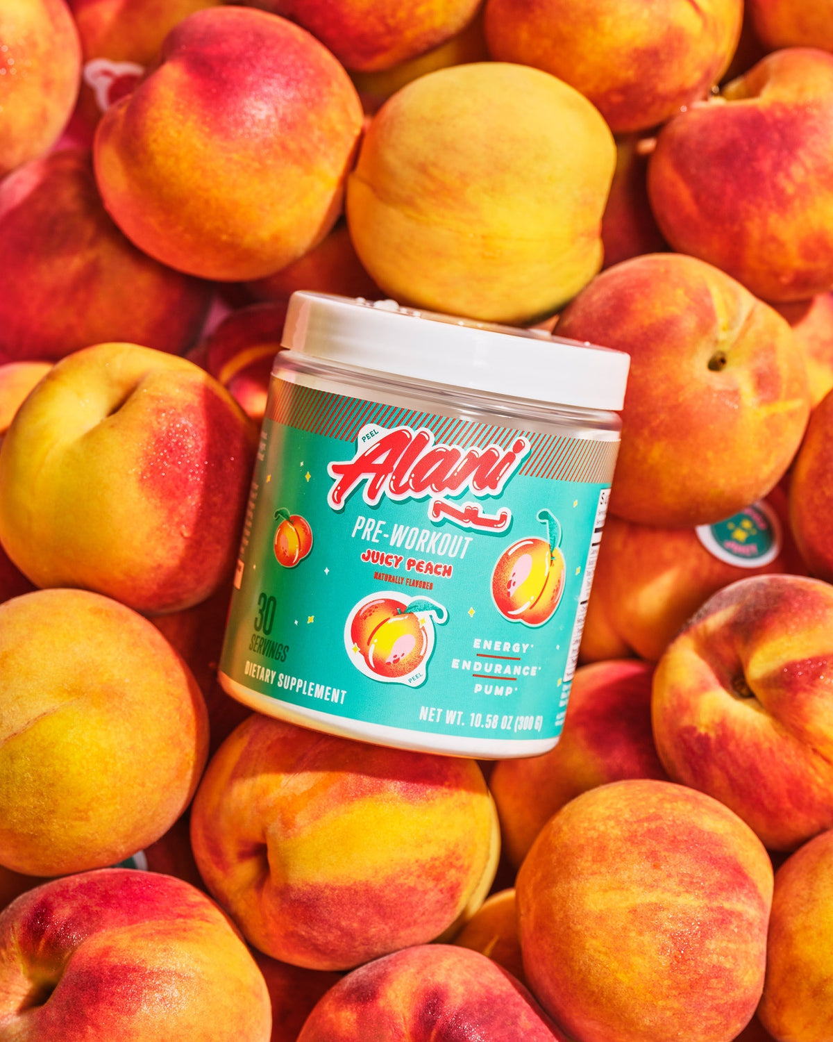 Juicy Peach Pre-Workout Mix, 30 Servings