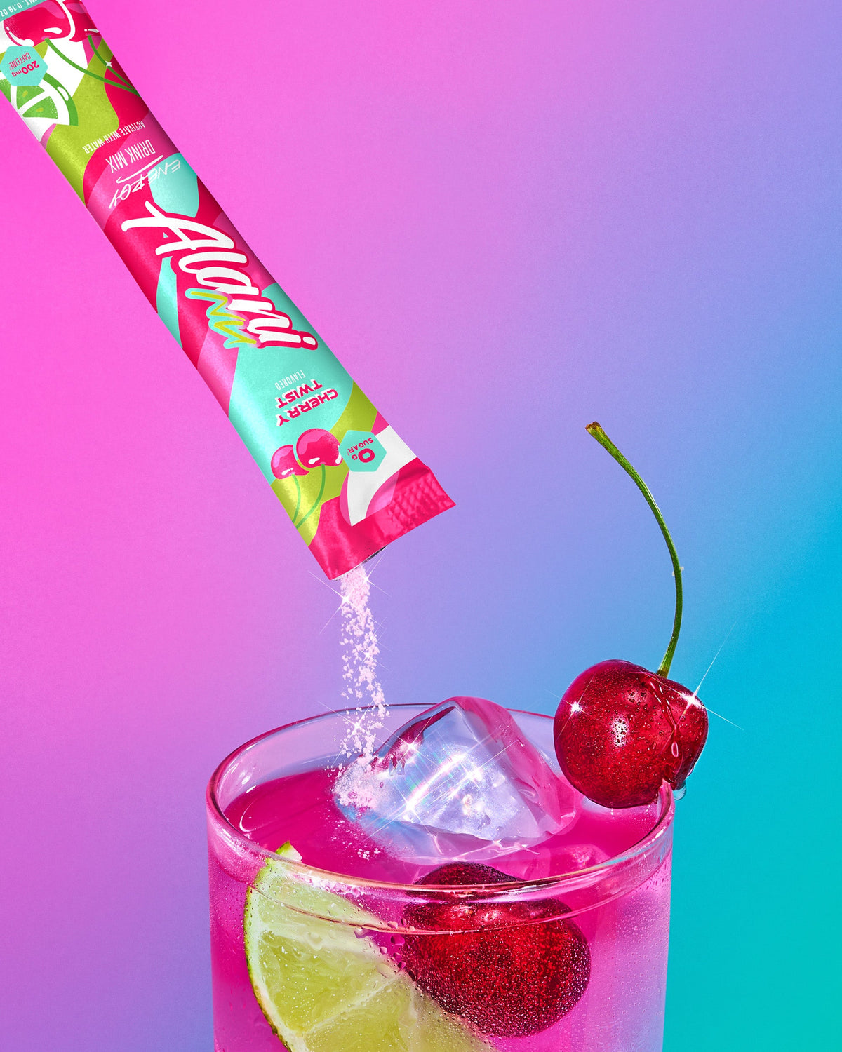 Cherry Twist Powdered Energy Sticks, 10-Pack