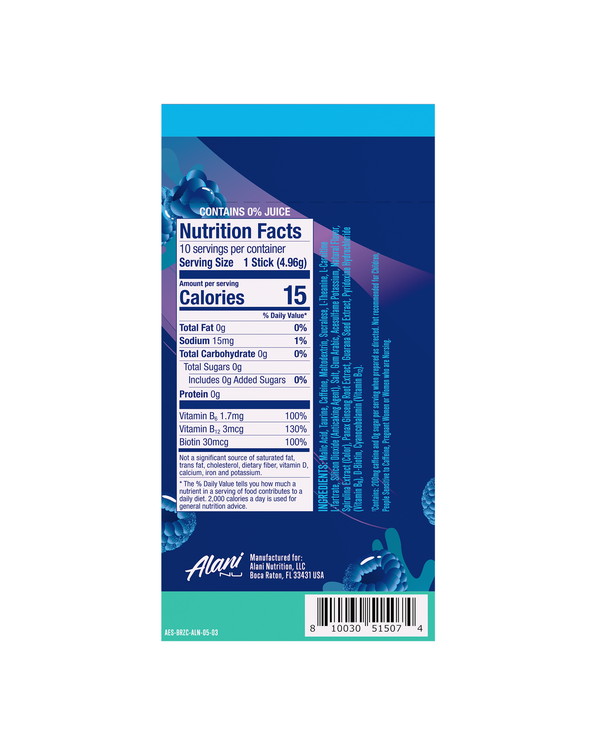 Breezeberry Energy Sticks, 10-Pack