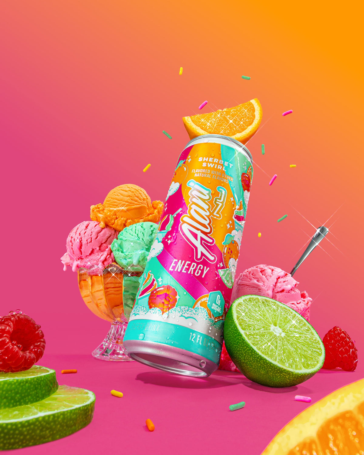 Sherbet Swirl Sugar-Free Energy Drink, 12-Pack