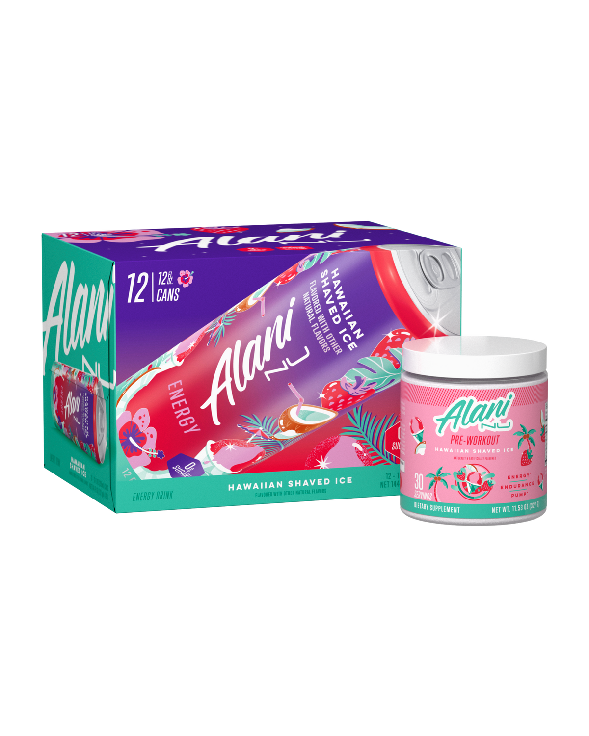 Hawaiian Shaved Ice Energy Drink & Pre-Workout Set