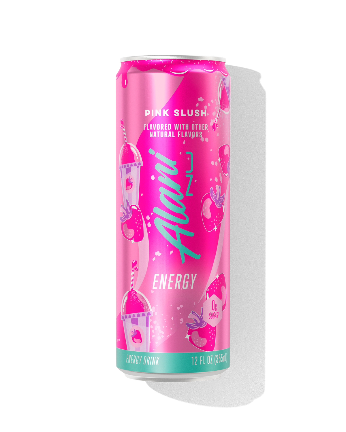 Pink Slush Strawberry Cream Energy Drink, 12-Pack