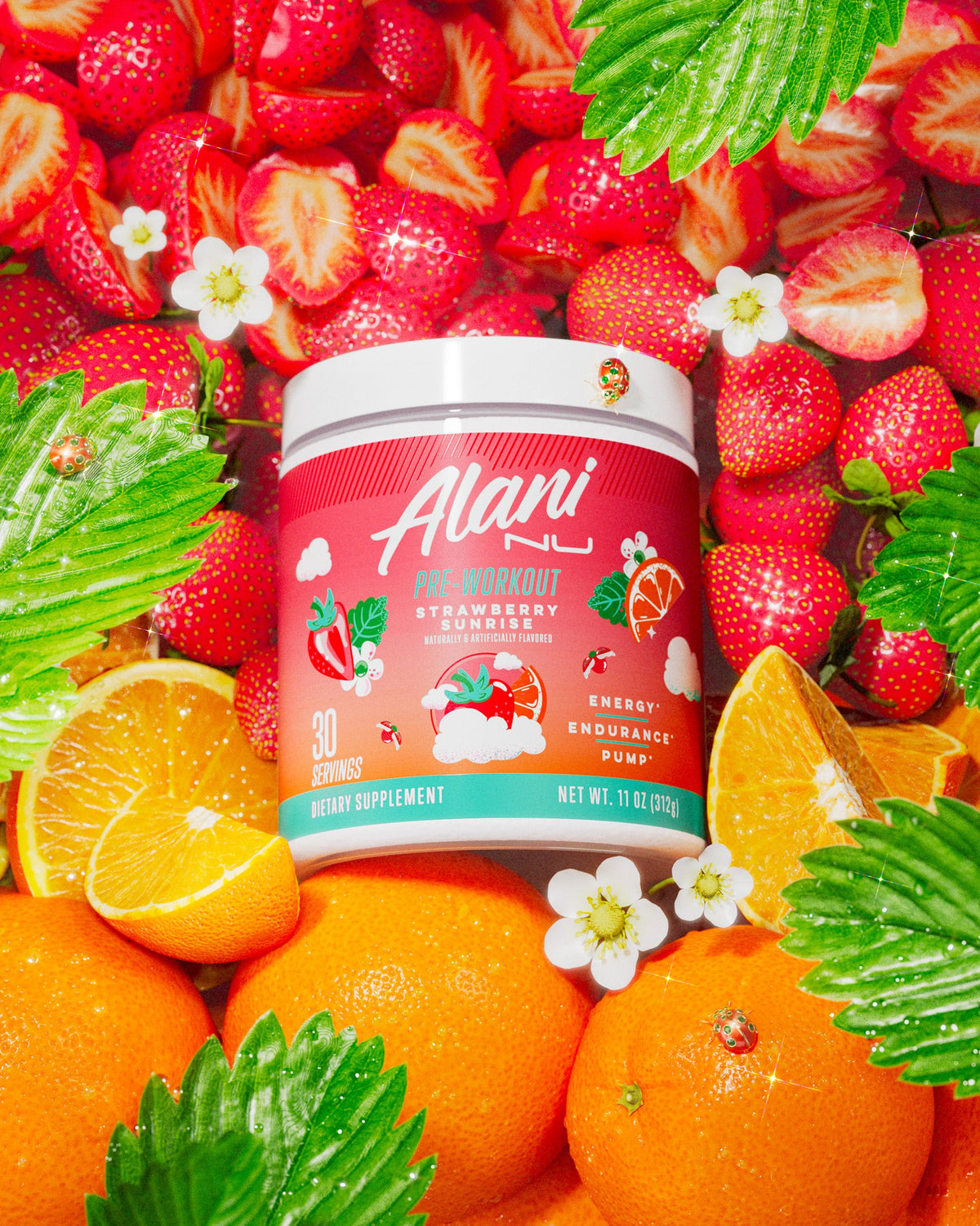 Strawberry Sunrise Pre-Workout Mix, 30 Servings