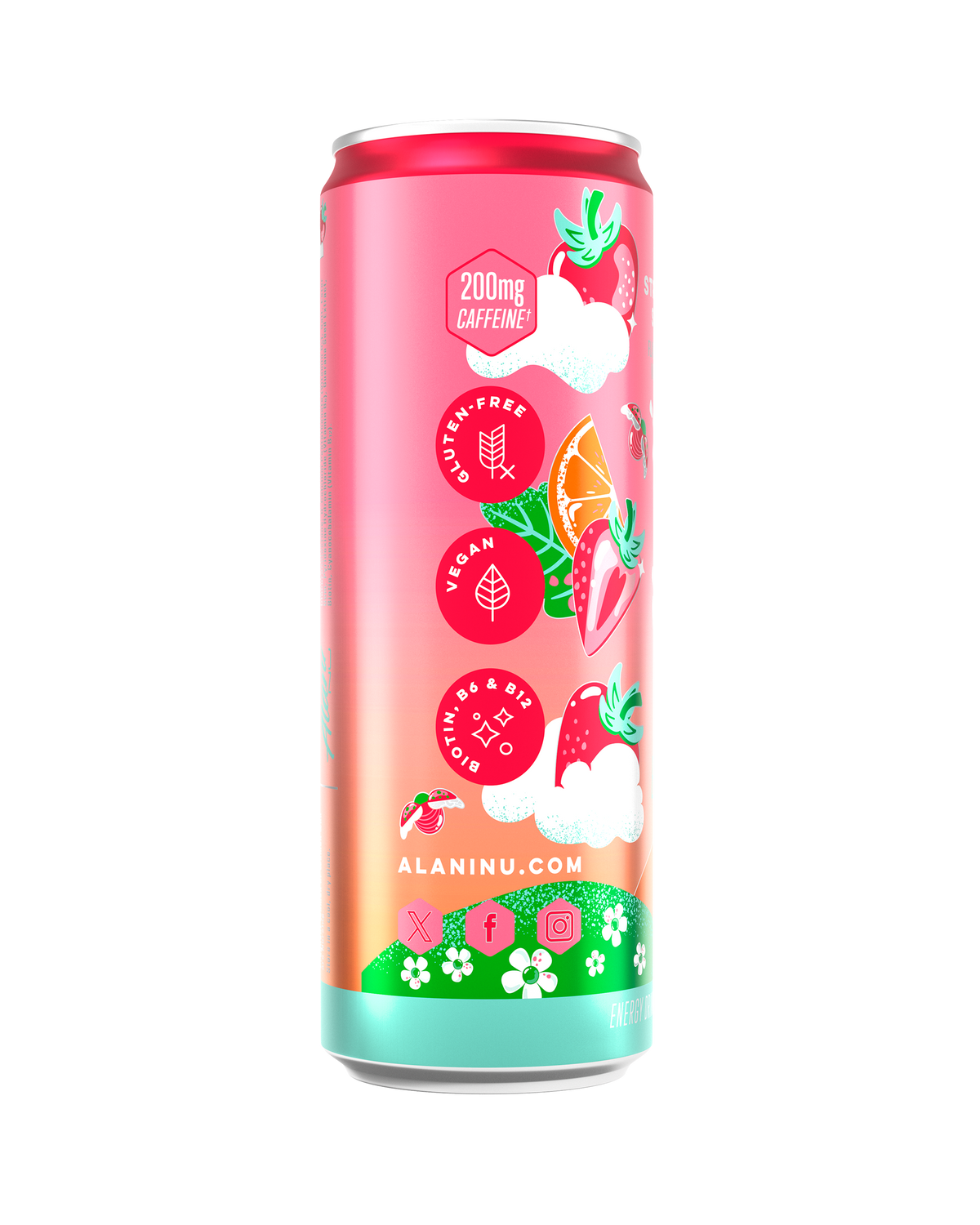 Strawberry Sunrise Berry-Orange Energy Drink, 12-Pack