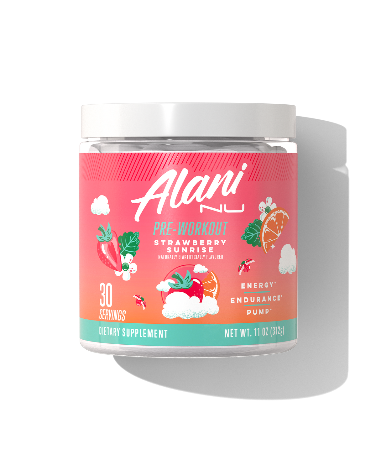 Strawberry Sunrise Pre-Workout Mix, 30 Servings
