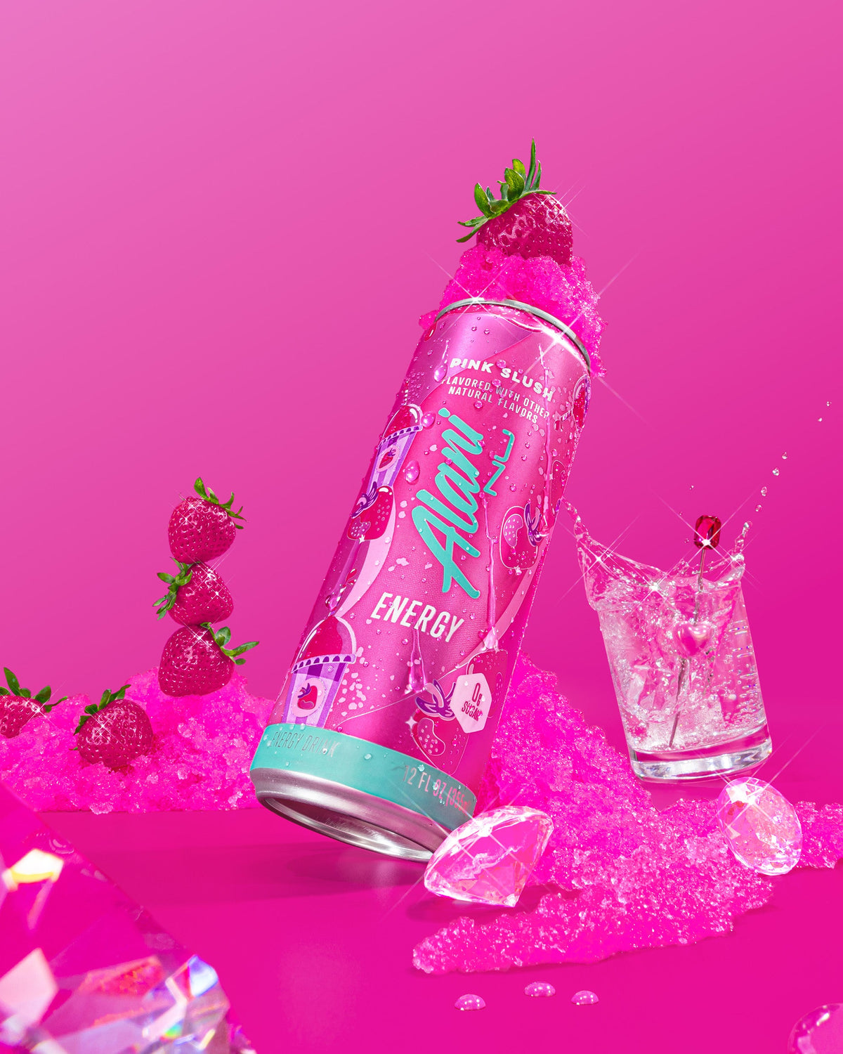 Pink Slush Strawberry Cream Energy Drink, 12-Pack